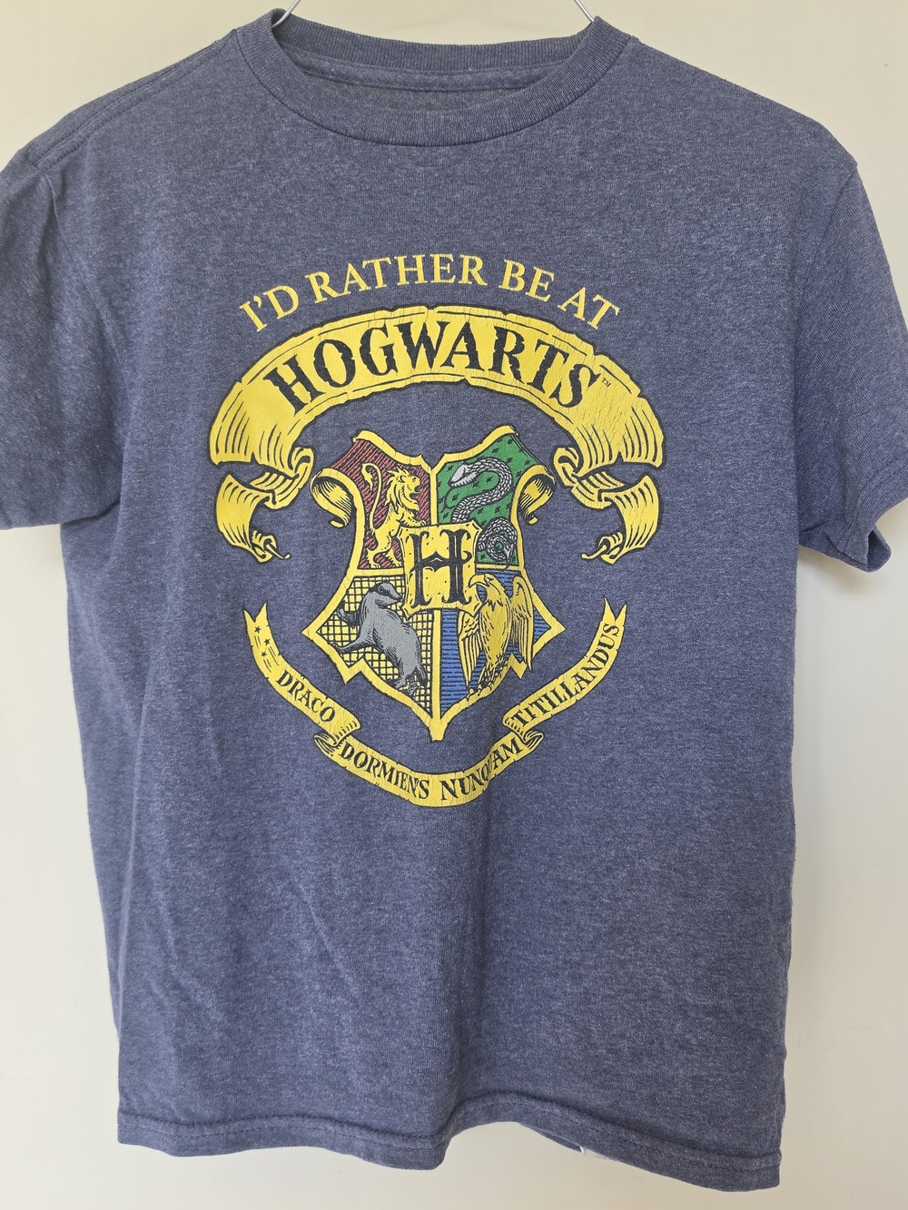 Kids Hogwarts Crest Graphic Tee - Navy Blue
